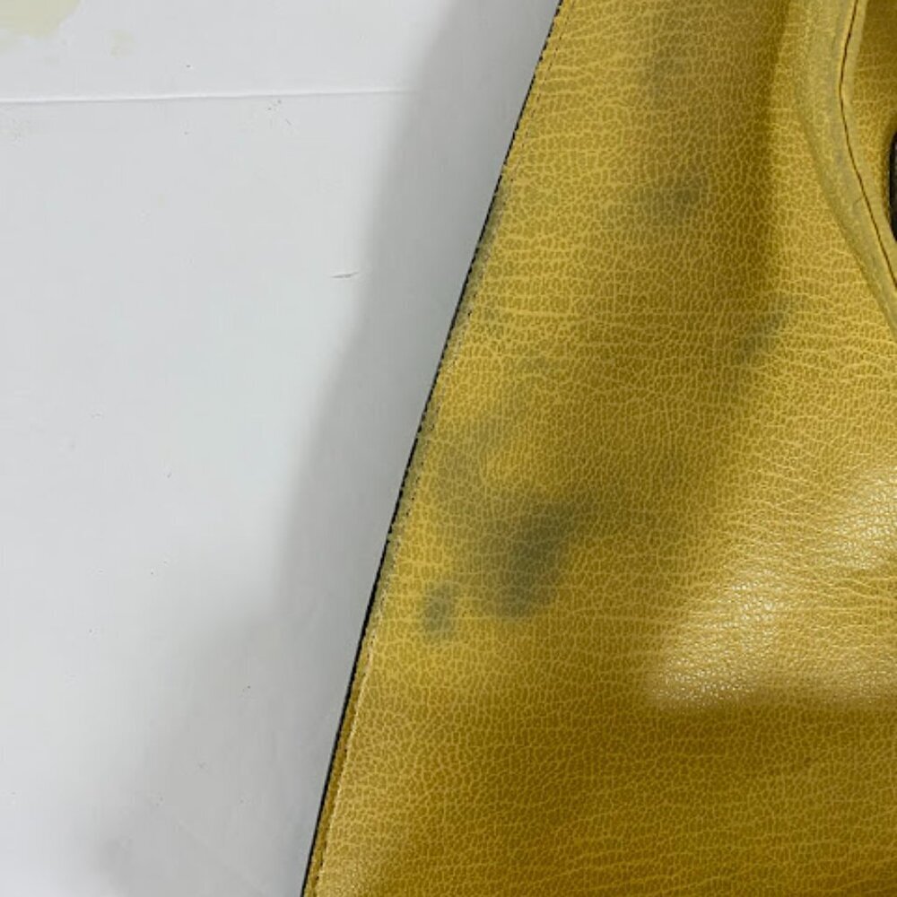 Sleek Women's Mustard Yellow Leather Backpack Medium - Picture 8 of 8